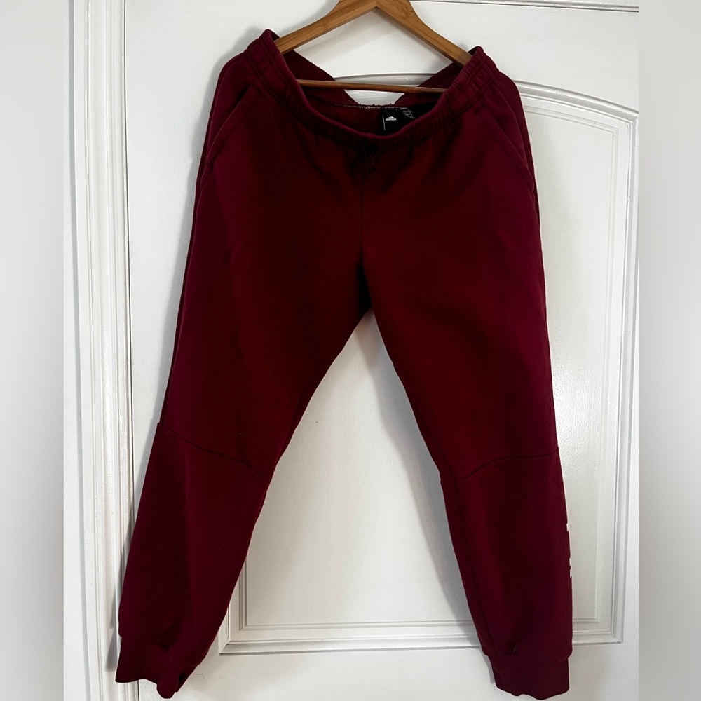 adidas Maroon Jogger Sweat Pants